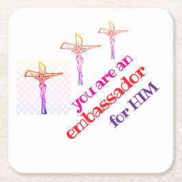 You are Jesus' Ambassador Tote Rechteckiger Pappuntersetzer