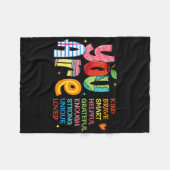 You Are Kind Brave Smart Shirt  Fleecedecke (Vorderseite (Horizontal))