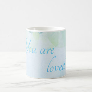 "You are love" Watercolor Blue Kaffeetasse