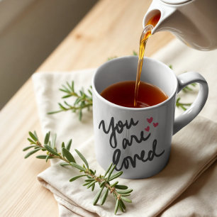 You Are Loved – Affirmation-Typografie Kaffeetasse