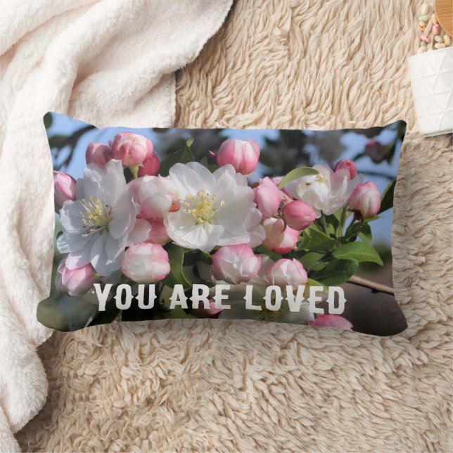 You Are Loved Blossoms Inspirational  Lendenkissen (Decke)