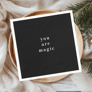"You are Magic" Black Christmas Napkin festlich Serviette