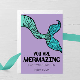 You Are Mermazing Valentine’s Day Card for Kids Mitteilungskarte