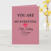You Are My Everything – Romantic Love Quote Wall  Karte (Gelbe Blume)