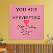 You Are My Everything – Romantic Love Quote Wall  Leinwanddruck (Insitu (Wohnzimmer))