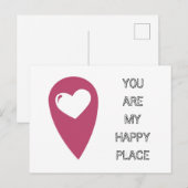 You are my happy place postkarte (Vorne/Hinten)