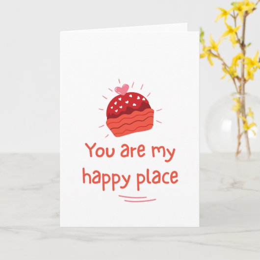 You Are My Happy Place Romantic Love Quote Karte (Gelbe Blume)