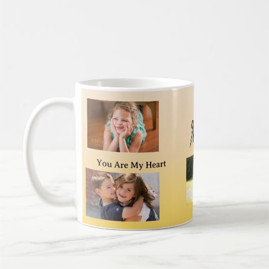 You Are My Heart – Four Photo Gift for Mom Kaffeetasse (Links)