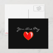 "You are My Heart" Postkarte - einsame Nachtversio (Vorne/Hinten)