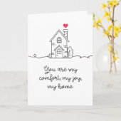 You Are My Home Folded Karte (Gelbe Blume)