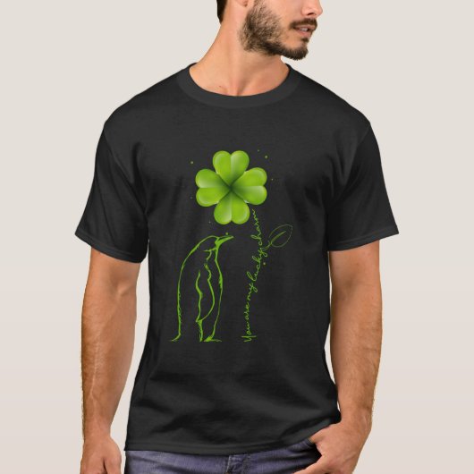 You Are My Lucky Charm Penguin Shamrock St Patrick T-Shirt (Vorderseite)