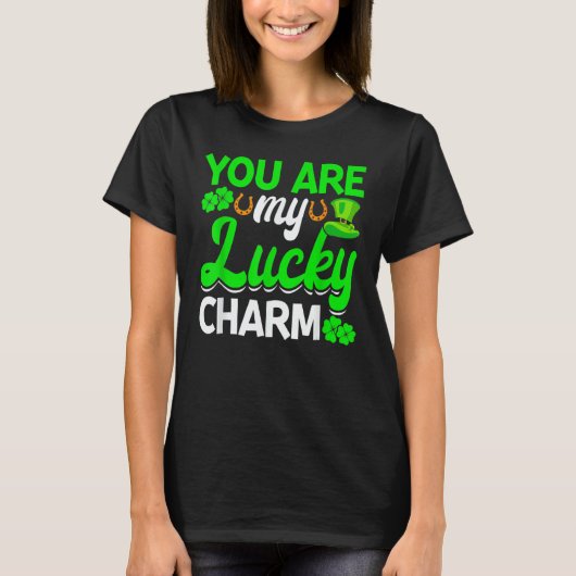 You Are My Lucky Charm Shamrock St Patrick's Day L T-Shirt (Vorderseite)