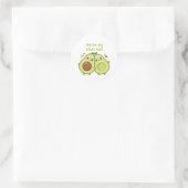 You Are My Other Half Cute Avocado Valentine Runder Aufkleber (Tasche)