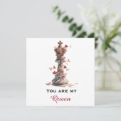 You Are My Queen Chess Valentine's Day Karte (Stehend Vorderseite)