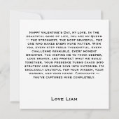 You Are My Queen Chess Valentine's Day Karte (Rückseite)