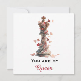 You Are My Queen Chess Valentine's Day Karte