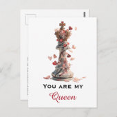 You Are My Queen Chess Valentine's Day Postkarte (Vorne/Hinten)