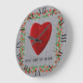 You are my rose große wanduhr (Winkel)