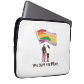 You Are My Safe Place – LGBTQ Pride Love Sticker Laptopschutzhülle (Vorne Rechts)