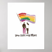 You Are My Safe Place – LGBTQ Pride Love Sticker Poster (Vorne)