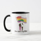 You Are My Safe Place – LGBTQ Pride Love Sticker Tasse (Links)