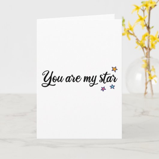 You are my star karte (Gelbe Blume)
