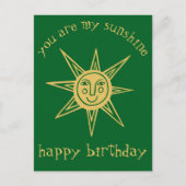 You are my sunshine HAPPY BIRTHDAY CUSTOM Postkarte (Vorderseite)