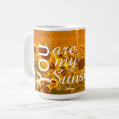 "You are my Sunshine" Sonnenblumenfeld Art Kaffeetasse (Vorderseite Links)