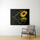 You Are My Sunshine Sunflower And Horse Wandteppich (Beispiel (Horizontal))