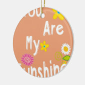 "You are my sunshine" Typografie - Orange Keramikornament (Links)