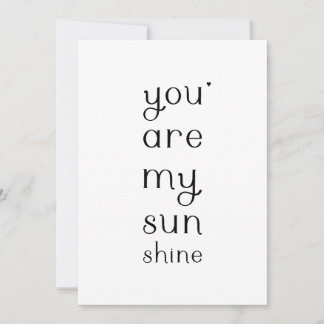 You are my sunshine - valentine card feiertagskarte