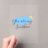 you are my sunshine yellow orange sun rays clouds acryleinladungen (Insitu (Handheld))