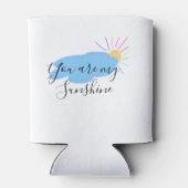 you are my sunshine yellow orange sun rays clouds dosenkühler (Rückseite)