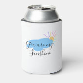 you are my sunshine yellow orange sun rays clouds dosenkühler (Kanne Rückseite)