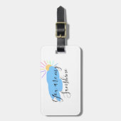 you are my sunshine yellow orange sun rays clouds gepäckanhänger (Vorderseite vertikal)