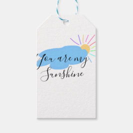 you are my sunshine yellow orange sun rays clouds geschenkanhänger