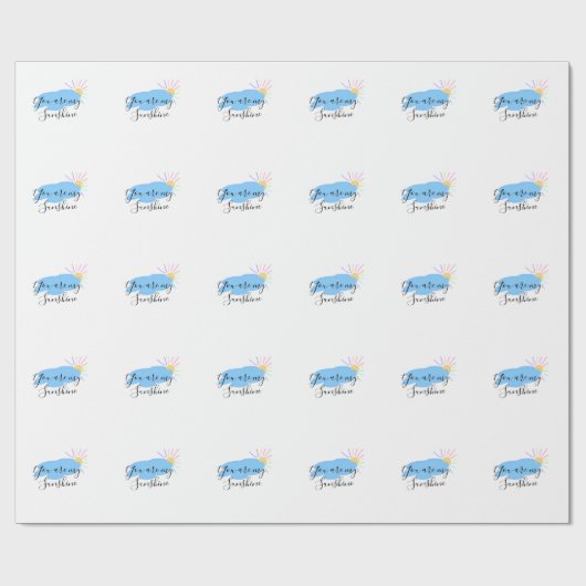 you are my sunshine yellow orange sun rays clouds geschenkpapier (Flach)