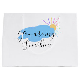 you are my sunshine yellow orange sun rays clouds große geschenktüte