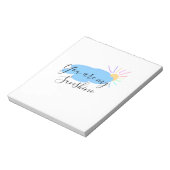 you are my sunshine yellow orange sun rays clouds notizblock (Rotiert)