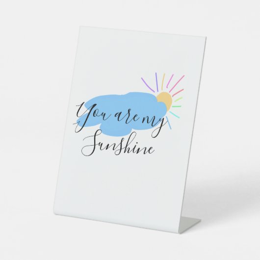 you are my sunshine yellow orange sun rays clouds sockelschild (Vorderseite)