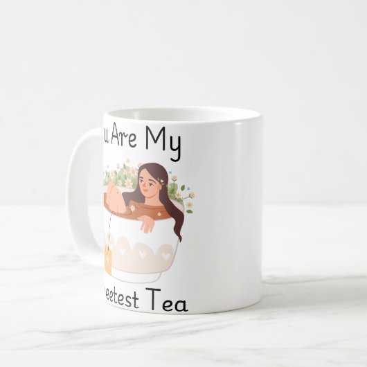 You Are My Sweetest Tea Cute Aesthetic Classic Mug Kaffeetasse (Vorderseite Links)