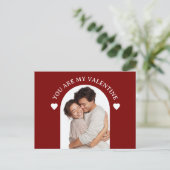 You Are My Valentine Custom Photo Card Postkarte (Stehend Vorderseite)