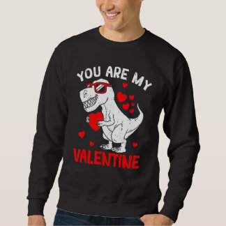 You Are My Valentine Dinosaur Rex Retro Valentine' Sweatshirt