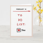 You Are My Valentine To Do List Card Karte (Gelbe Blume)
