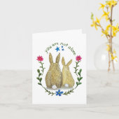 You Are Not Alone Greeting Card Karte (Gelbe Blume)