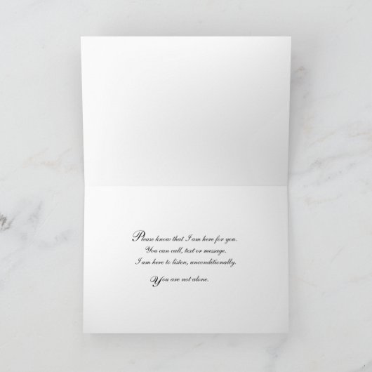 You Are Not Alone Karte (Innenseite)