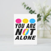  You are not alone  | Pansexual Pride  Postkarte (Stehend Vorderseite)
