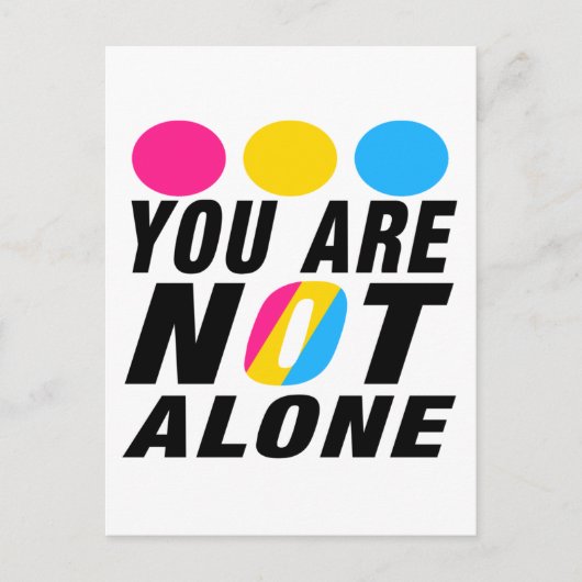  You are not alone  | Pansexual Pride  Postkarte (Vorderseite)
