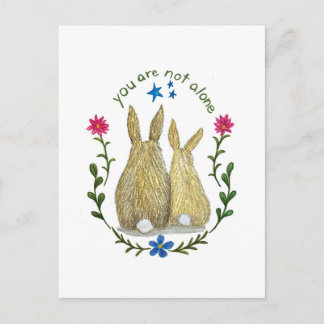 You Are Not Alone Postcard Feiertagspostkarte