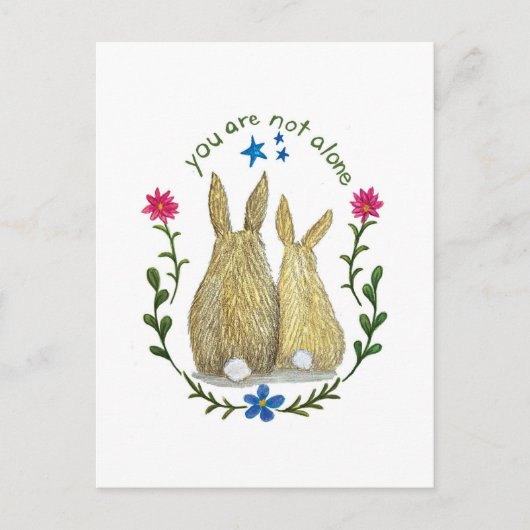 You Are Not Alone Postcard Feiertagspostkarte (Vorderseite)